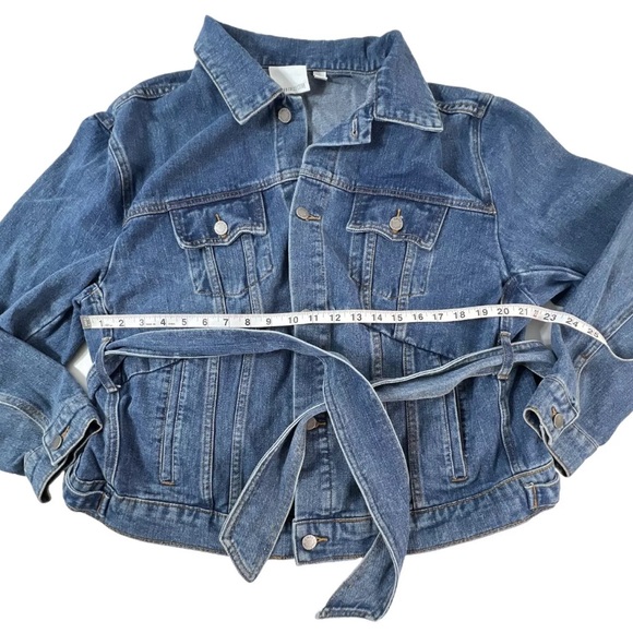 C/MEO Collective Committed Jacket Blue Denim Large Tie Waist Jean - Picture 6 of 7